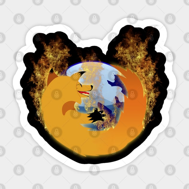 Cool Firefox Sticker by ShockDesign